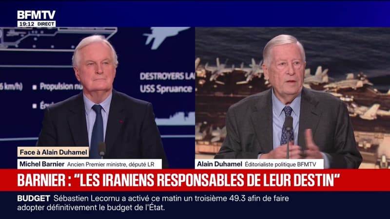 Révolte en Iran: pour Michel Barnier, ancien Premier ministre, "il faut que les Iraniens restent responsables de leur destin"