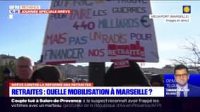 Grève du 7 février: les manifestants se rassemblent sur le Vieux-Port à Marseille