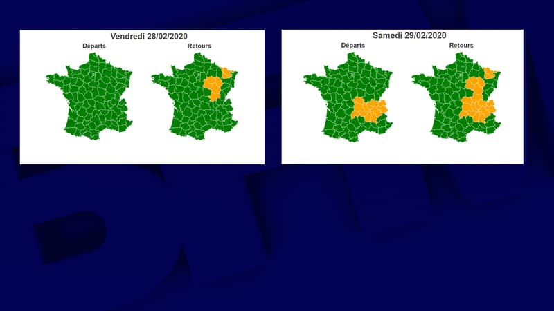 Prévisions de la circulation sur les routes pour vendredi et samedi