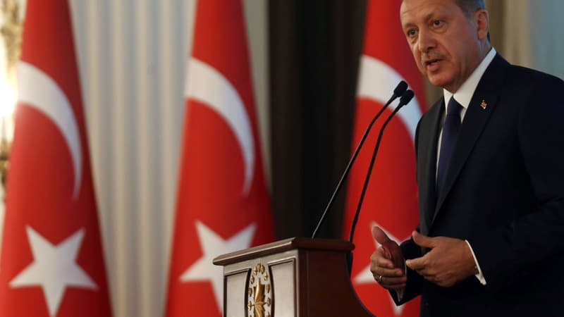Recep Tayyip Erdogan lors de sa cérémonie d'investiture à la présidence de la Turquie, jeudi 28 août 2014, à Ankara.