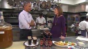 Barack Obama est fier de sa bière au miel brassée à la Maison Blanche.