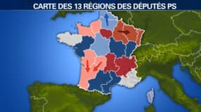 Les députés PS ont proposé une nouvelle version de la carte de France, comportant 13 régions