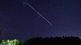 Des satellites Starlink dans le ciel de l'Uruguay, en février 2021.