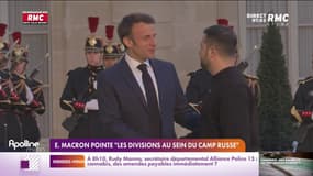 Emmanuel Macron pointe "les divisions au sein du camp russe" 