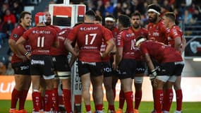 Les joueurs toulonnais, lors de leur match de Top 14 contre Montpellier, le 9 novembre 2019 au stade Mayol