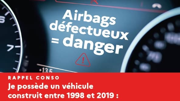 L'affiche de la campagne d'information lancée en ce début 2025 par le ministère des Transports concernant les airbags Takata chez une vingtaine de constructeurs.