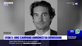Lyon 3: le président de l'université Éric Carpano, annonce sa démission