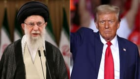 L'ayatollah Ali Khamenei et le président américain Donald Trump. 