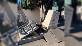 Le cimetière Caucade a été touché par les intempéries du dimanche 3 mars à Nice.