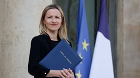 Bérangère Couillard, ministre chargée de l'Égalité entre les femmes et les hommes, le 30 août 2023 à l'Élysée 