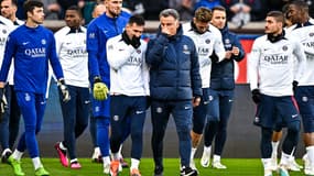 Lionel Messi et Christophe Galtier discutent