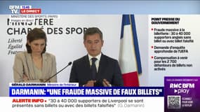 Incidents au Stade de France: Darmanin estime "qu'il n'y a que dans le football et qu'avec certains clubs anglais qu'il y a ces événements"