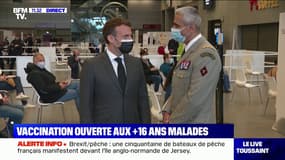Emmanuel Macron:  "La campagne avance, plus de 16,5 millions de Français ont été vaccinés"