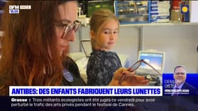 Antibes: des enfants fabriquent leurs propres lunettes