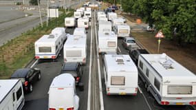 Des caravanes de gens du voyage (photo d'illustration).