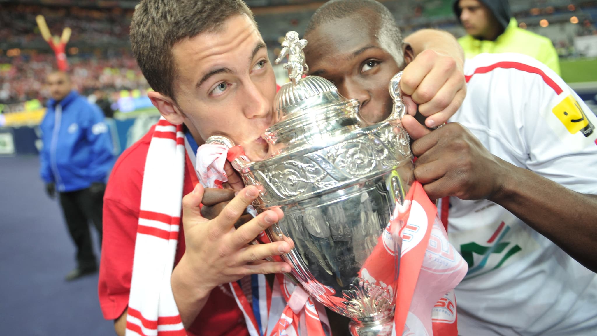 Eden Hazard après sa victoire en Coupe de France en 2011.