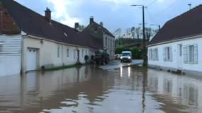 Le village de Beussent (Pas-de-Calais) inondé ce lundi 6 novembre 2023 (ILLUSTRATION)
