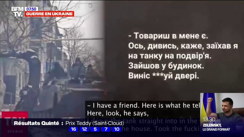 La télévision ukrainienne diffuse des enregistrements qui laisseraient penser que l'armée russe commet des crimes de guerre