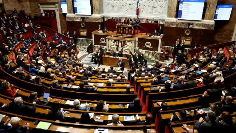 L'Assemblée nationale, le 4 mars 2025, à Paris.