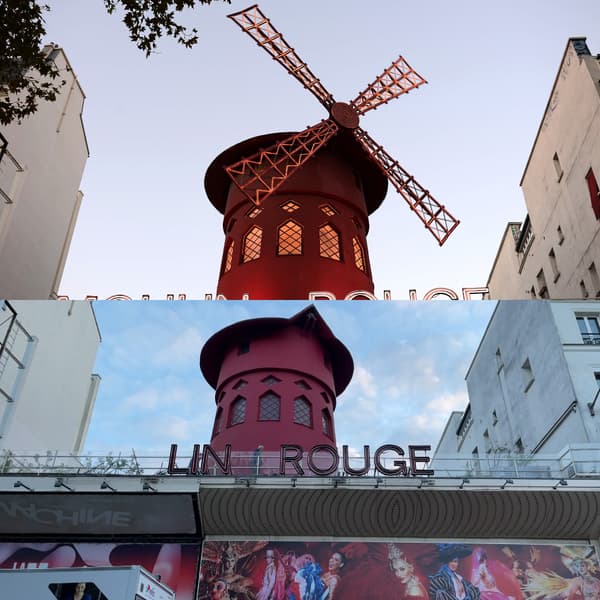 Les ailes du cabaret parisien le Moulin Rouge se sont effondrées dans la nuit de mercredi au jeudi 25 avril 