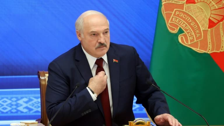 Le président bélarusse Alexandre Loukachenko, le 9 août 2021 à Minsk