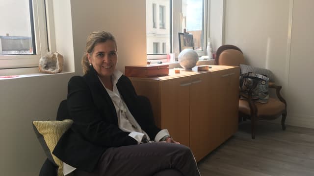 Myriam Maestroni, dans les nouveaux locaux d'Économie d'Énergie