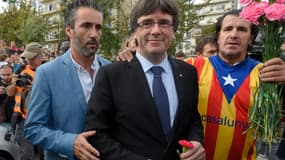 Le président catlan Carles Puigdemon, dimanche jour du referendum.
