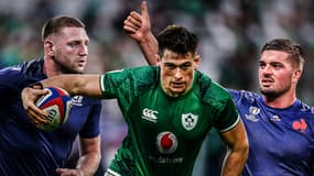Finn Russell, Gregory Alldritt et Dan Sheehan