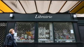 Une librairie fermée à Paris, le 30 octobre 2020