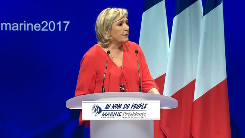 Marine Le Pen était en meeting à Châteauroux ce samedi. 