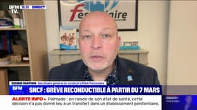 Didier Mathis (UNSA Ferroviaire): "Le préavis de grève [à la SNCF] sera reconductible à partir du 6 mars à 19h"