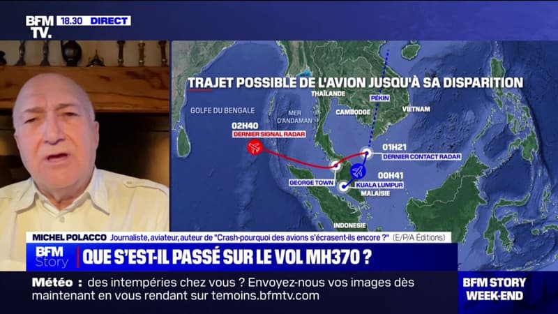 Michel Polacco (journaliste, aviateur), sur la disparition du vol MH370: 