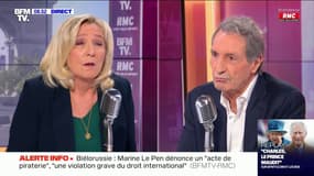 Marine Le Pen sur le retour de Karim Benzema en Equipe de France: "J'espère que le comportement futur de Monsieur Benzema correspondra aux valeurs du sport"