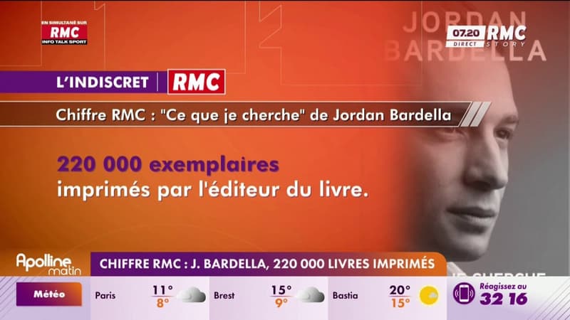 L'éditeur de Jordan Bardella a déjà imprimé 220 000 exemplaires de "Ce que je cherche"