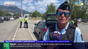 La Saulce: contrôles de gendarmerie au péage en ce jour de départs en vacances