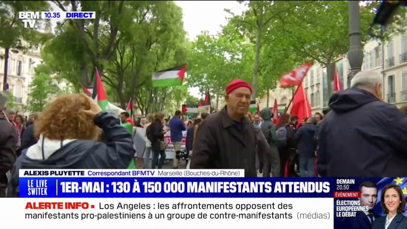 1er-Mai: des centaines de manifestants réunis à Marseille