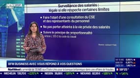 BFM Business avec vous : Un employeur peut-il mettre une caméra derrière un poste de travail ? - 22/12