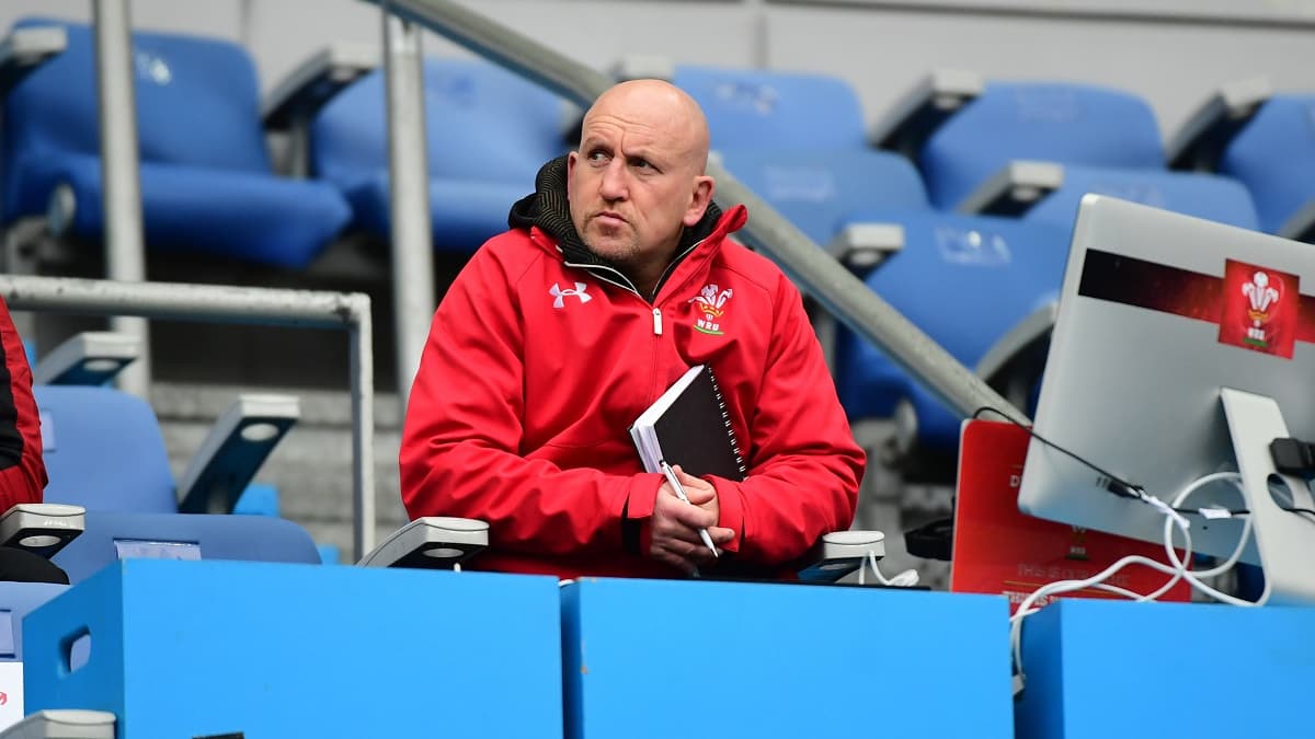 Shaun Edwards avec l'équipe du pays de Galles au Stade de France en 2017