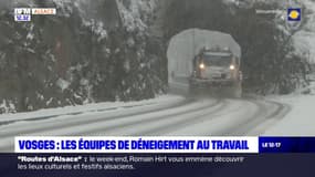 Vosges: les équipes de déneigement au travail