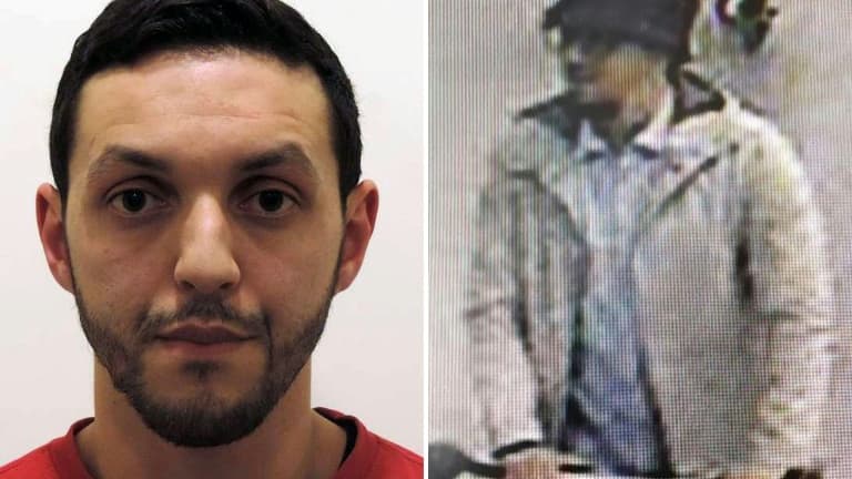 "L'homme au chapeau" Mohamed Abrini, sur des photos rendues publiques par la police belge en novembre 2015