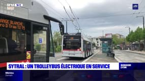 Sytral : un trolleybus électrique en service