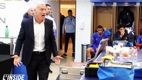 Didier Deschamps en colère dans le vestiaire de l'équipe de France face à l'Azerbaïdjan le 10 octobre 2025