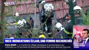 À Nice, les pompiers sont engagés dans une course contre-la-montre pour sauver une femme disparue dans un glissement de terrain