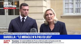 "Le miracle n'a pas eu lieu (...) Cet entretien ne fera pas changer le Rassemblement national d'avis"", assure Jordan Bardella en sortant de Matignon