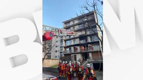 Un appartement du premier étage d'un immeuble a pris feu à Saint-Maur-des-Fossés.