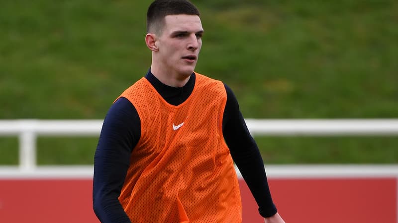 Declan Rice à l'entraînement avec l'Angleterre