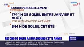 Strasbourg: record d'ensoleillement battu cette année dès le mois d'août