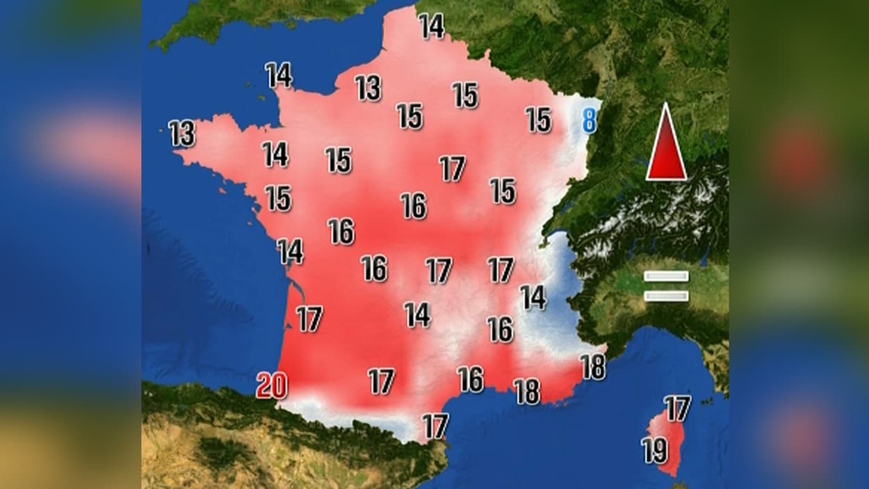 Prévision météorologiques pour jeudi 19 décembre dans l'après-midi
