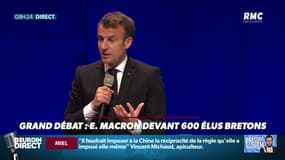 "Président Magnien!": "Parlez-vous le Emmanuel Macron devant 600 élus bretons?"