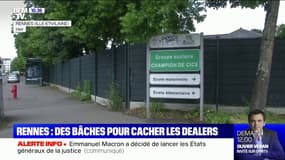 Rennes: une bâche installée autour d'une école pour cacher les dealers